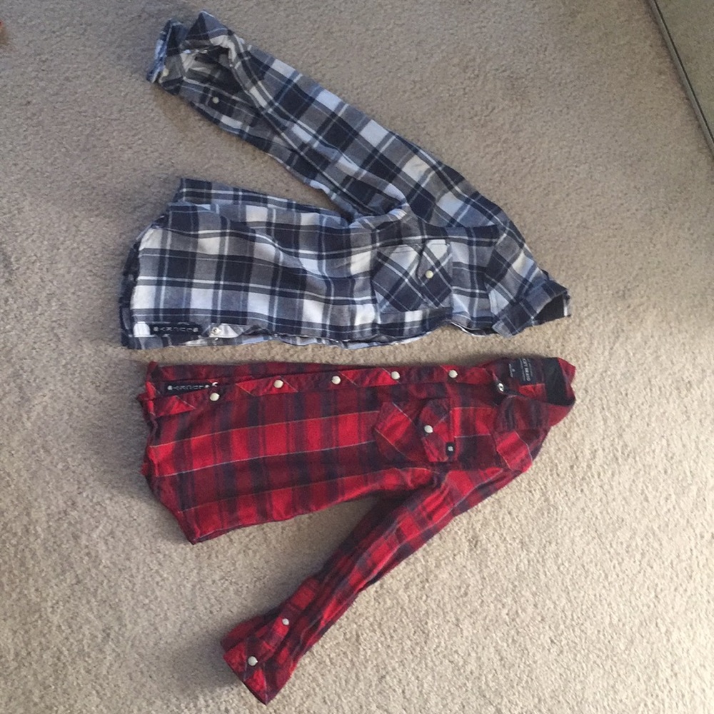 Lucky Brand Boys Flannel Shirts Size S. Bundle